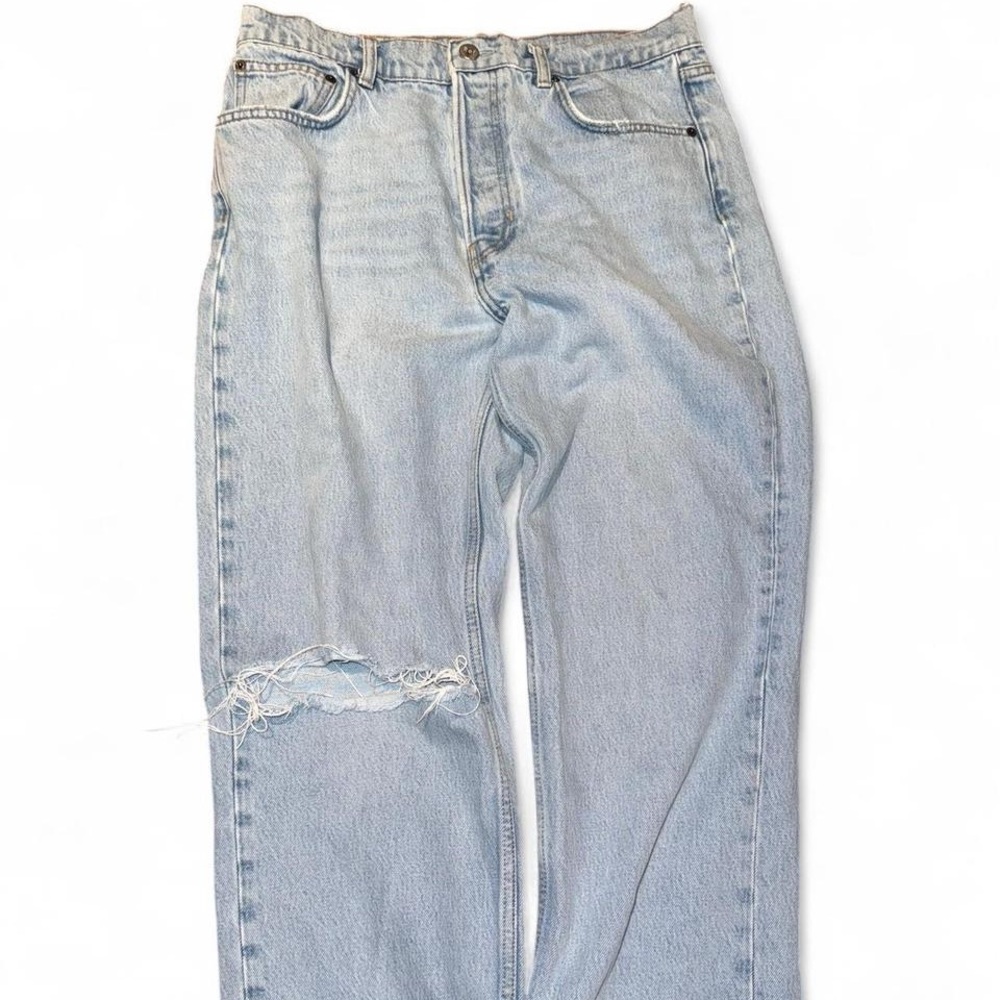 Reformation Light Blue Straight Leg Jeans